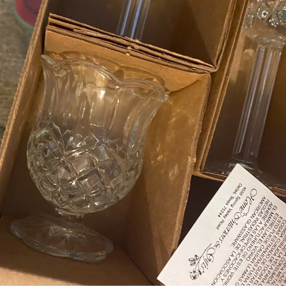 New Home Interiors Stemmed Glass Candle Holder Set | 3-Piece Votive Holders